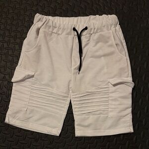 White Men's Cargo Shorts